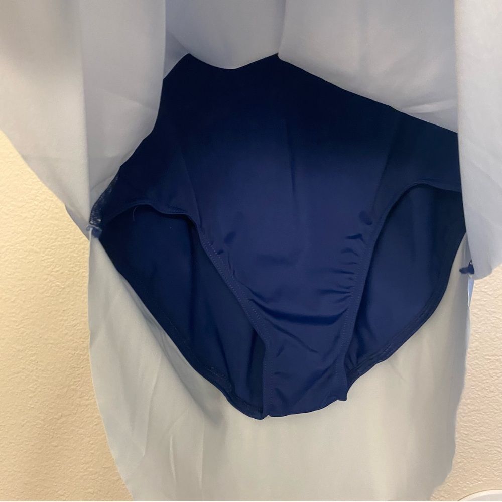 Weissman Dance Costume Blue Rhinestones Ombre Have Mercy 13294 Lyrical Lc Child — image 7 of 8